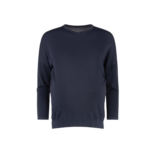 Navy Solid Knit Dolman